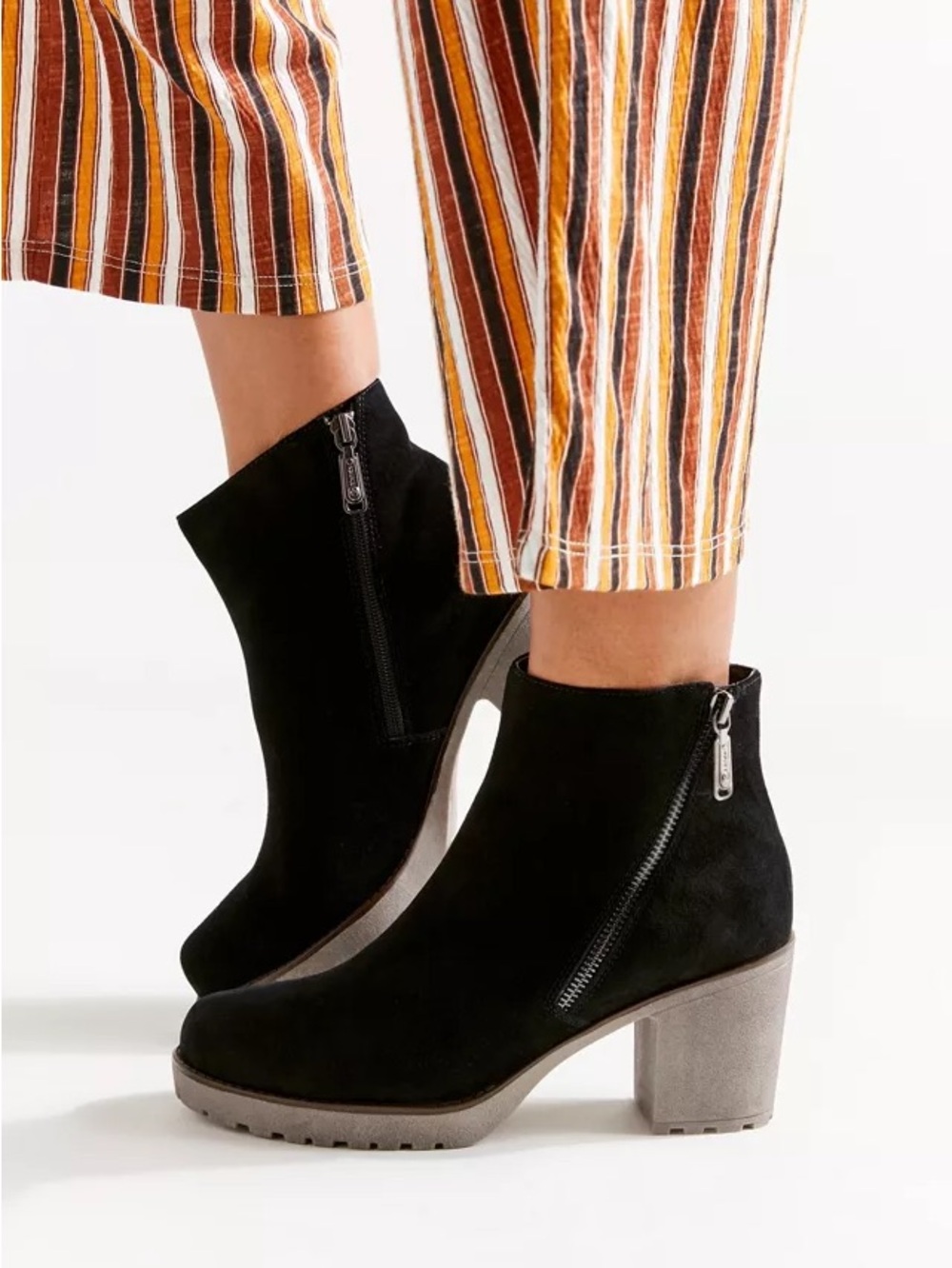 🆕 Blondo | Skye Waterproof Bootie | Black Suede Double Zip Ankle Booties | 6.5